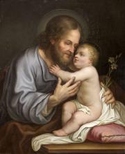 Szent József a gyermek Jézussal, 1856